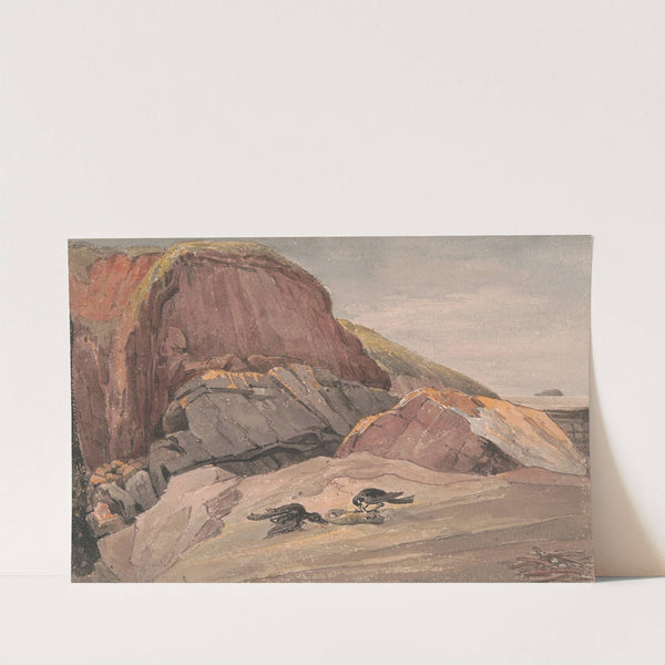 Near Weston-Super-Mare with Steep Holme Island by George Cumberland