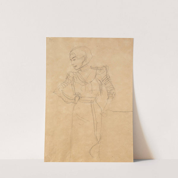 Neben einem Lehnstuhl Stehende by Gustav Klimt