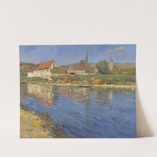 Neckar Landscape at Gundelsheim by Hermann Goebel