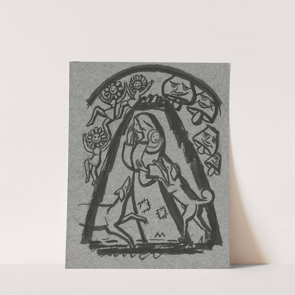 Nędza napadnięta przez psy (1924) by Tadeusz Makowski