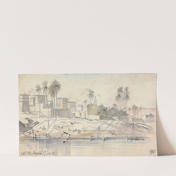 Negadeh, 1-45 pm, 17 January 1867 by Edward Lear