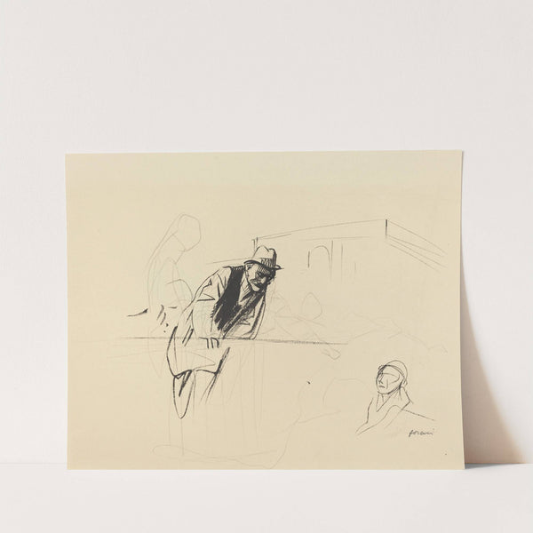 Negotiations at the Trianon Palace, Versailles (c. 1919) by Jean-Louis Forain