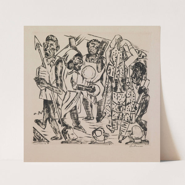 Negro Dance, plate 9 from the portfolio ‘Annual Fair’ (1921) by Max Beckmann