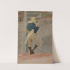Negro man in straw hat, standing, stripping cane by William Berryman