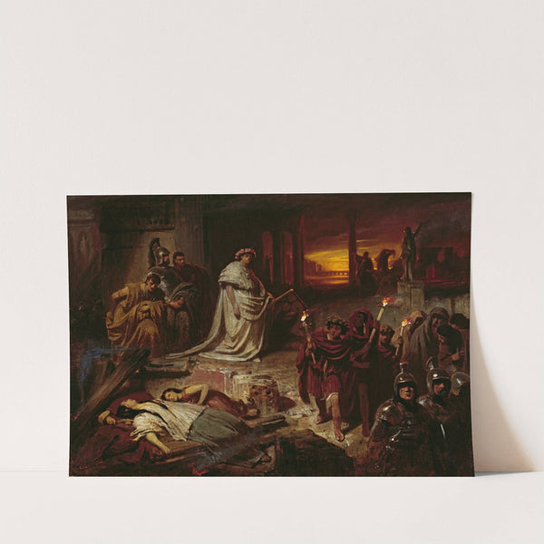 Nero on the ruins of Rome by Karl Theodor von Piloty