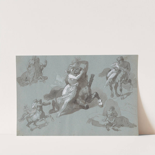 Nessus and Dejanira in Four Poses, and the Dying Nessus by Hippolyte Lalaisse