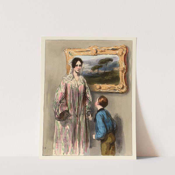 N’est-ce pas, ma mère, que c’est bien vilain de dire vous m’embêtez Eh bien, ma bonne a dit tout à l’heure à mon (1838-1840) by Paul Gavarni