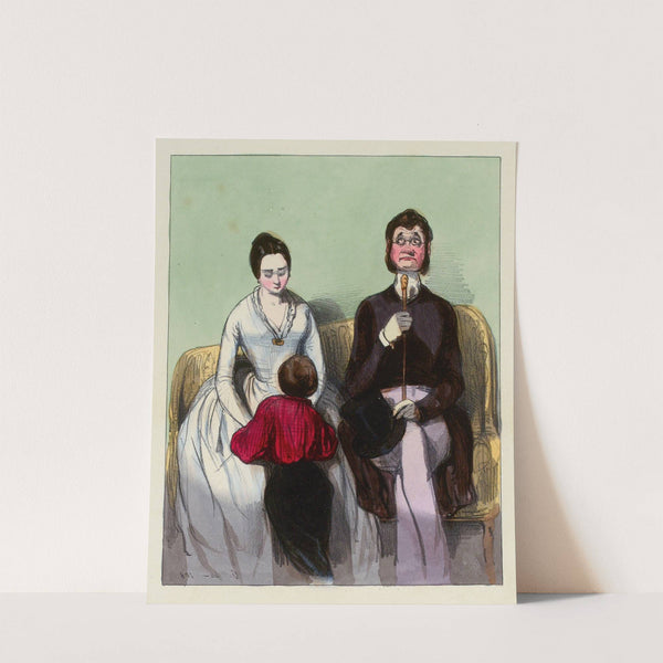 N’est-ce pas, Maman, que le petit peigne à moustaches, que Cornelie a trouvé ce matin dans ta chambre, c’est pour moi (1838-1840) by Paul Gavarni