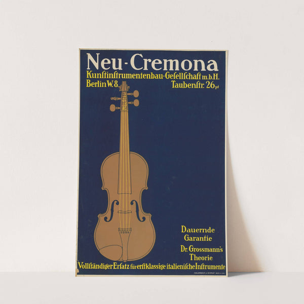 Neu-Cremona. Kunstinstrumentebau Gesellschaft mbH Berlin (1908 - 1909) by Hollerbaum & Schmidt