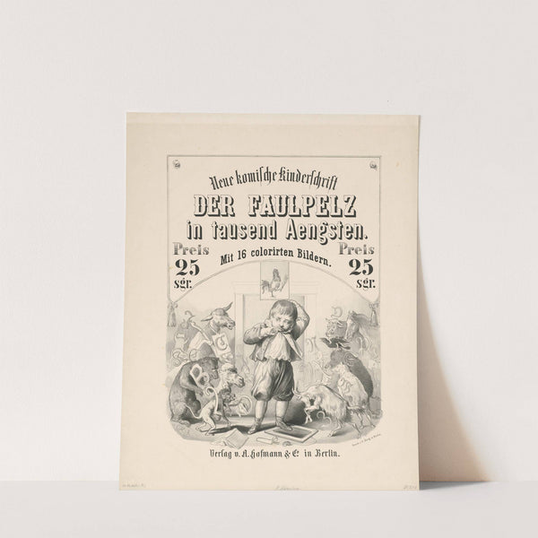 Neue komische Kinderschrift; Der Faulpelz in tausend Ängsten (1869) by Hermann Scherenberg