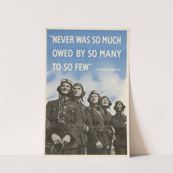 Never Was So Much Owed By So Many to So Few by Anonymous