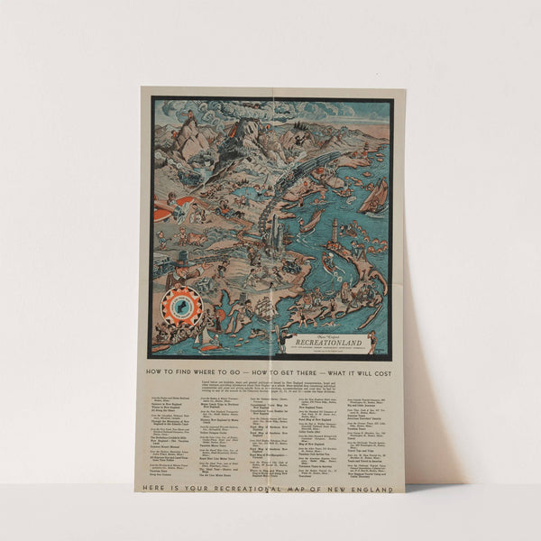 New England recreationland; Maine, New Hampshire, Vermont, Massachusetts, Rhode Island, Connecticut by John Held, Jr.