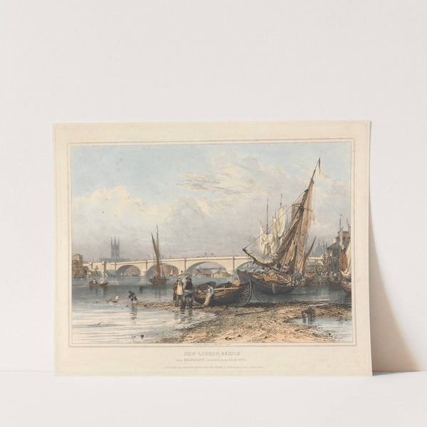 New London Bridge from Billingsgate (1832) by Edward William Cooke