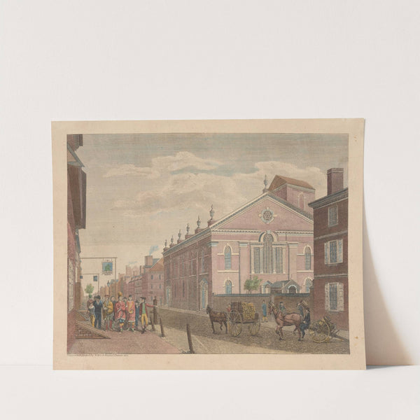 New Lutheran Church, in Fourth Street, Philadelphia. (1800) by William Russell Birch