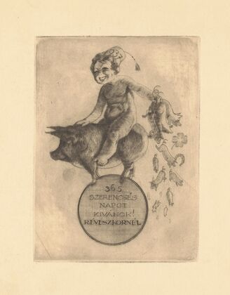 New Year’s greeting from Kornél Révész (1936)
