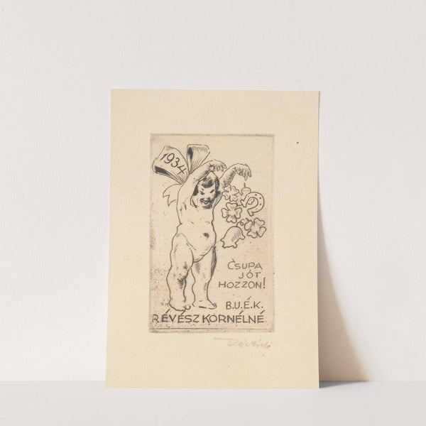 New Year’s greeting from Kornél Révész (1933) by Kornél Révész