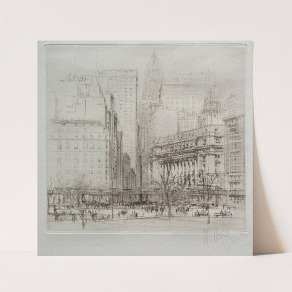 New York City; Battery Place by William Walcot