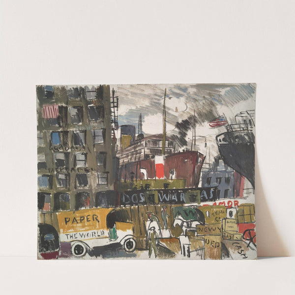 New York Docks by Joaquín Torres-García