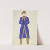 New York Fireman: Blue coat, purple waistcoat, brown cravat, patterned yellow trousers (1934-1943) by Lucie Gilligan