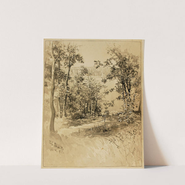 New York, Site of Fort Washington, Looking at Fort Lee (1897) by Ernest Peixotto