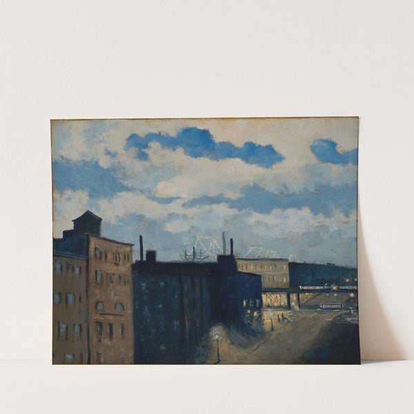 New York Street at Dusk by Louis Michel Eilshemius