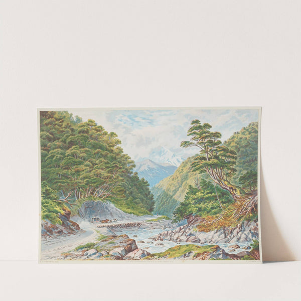 New Zealand Graphic and Descriptive. Otira Gorge, West Coast Road. by Charles Decimus Barraud