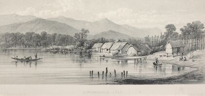 New Zealand Graphic and Descriptive. Plate I. Horowhenua Lake. — size preview