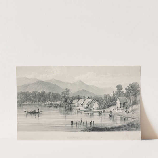 New Zealand Graphic and Descriptive. Plate I. Horowhenua Lake. (1877) by Charles Decimus Barraud