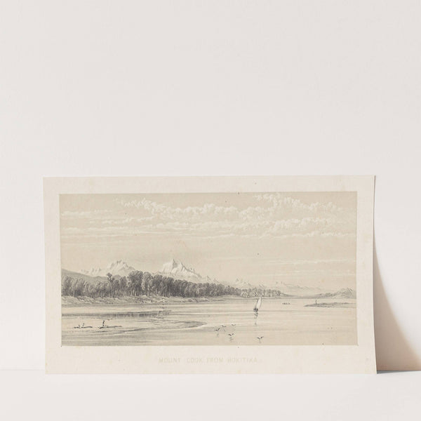 New Zealand Graphic and Descriptive. Plate IV. Mount Cook from Hokitika (1877) by Charles Decimus Barraud