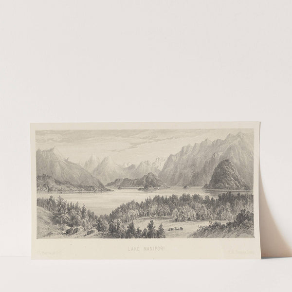 New Zealand Graphic and Descriptive. Plate V. Lake Manapouri (1877) by Charles Decimus Barraud