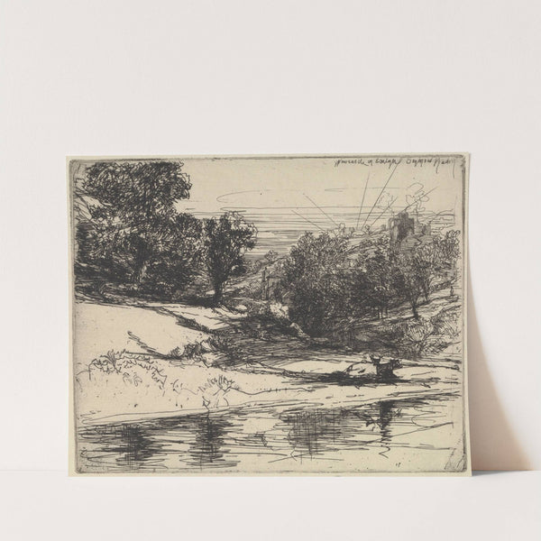 Newcastle in Emlyn (1864) by Francis Seymour Haden