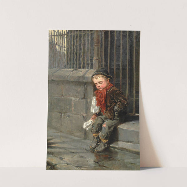 News-boy by Ralph Hedley