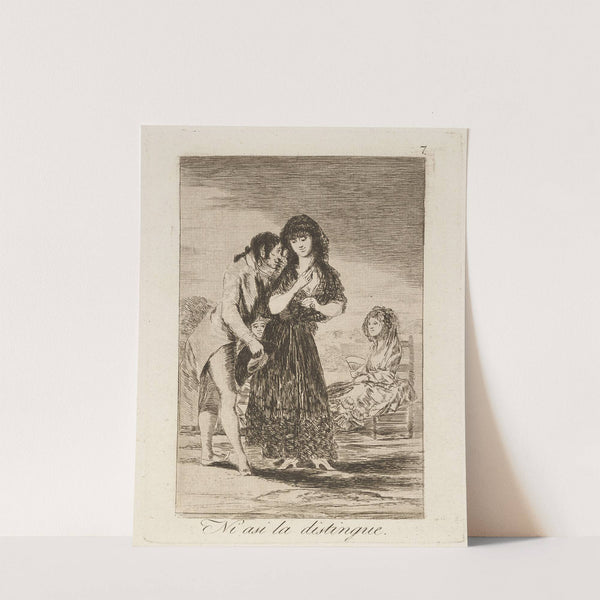 Ni asi la distingue. (Even thus he cannot make her out.) (1796-1797) by Francisco de Goya