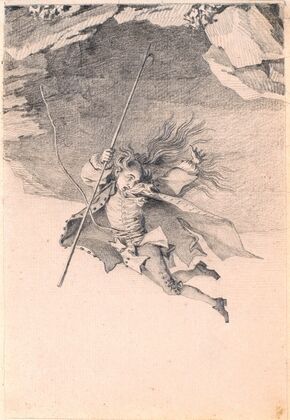 Niels Klim plunging into the underworld