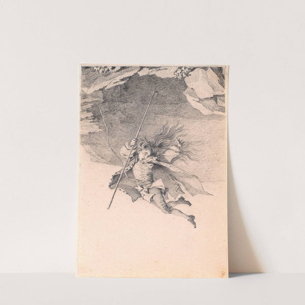 Niels Klim plunging into the underworld by Jens Juel