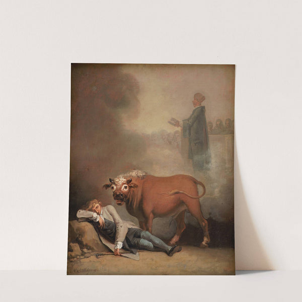 Niels Klim thinks he hears the Deacon when he is awakened by a Bull (1785 – 1787) by Nicolai Abildgaard