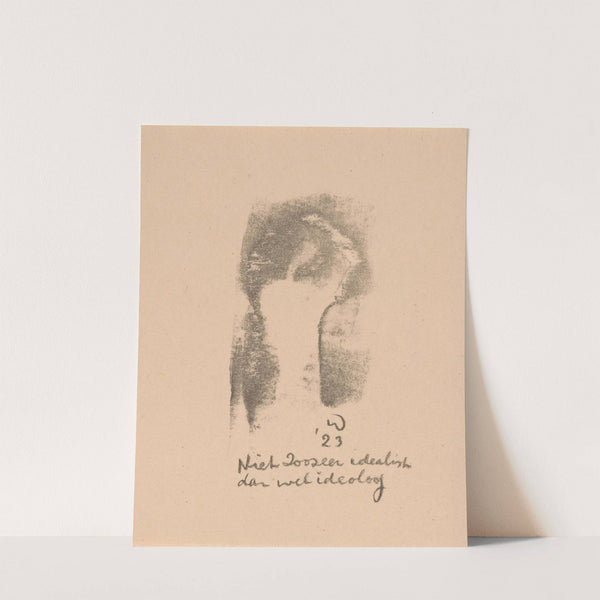 Niet zoozeer idealist dan wel ideoloog (1923) by Erich Wichmann