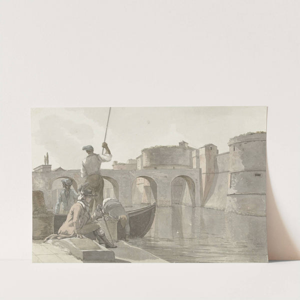 Nieuwe vestingsgracht van de vestingwerken in Tarente (1778) by Abraham-Louis-Rodolphe Ducros