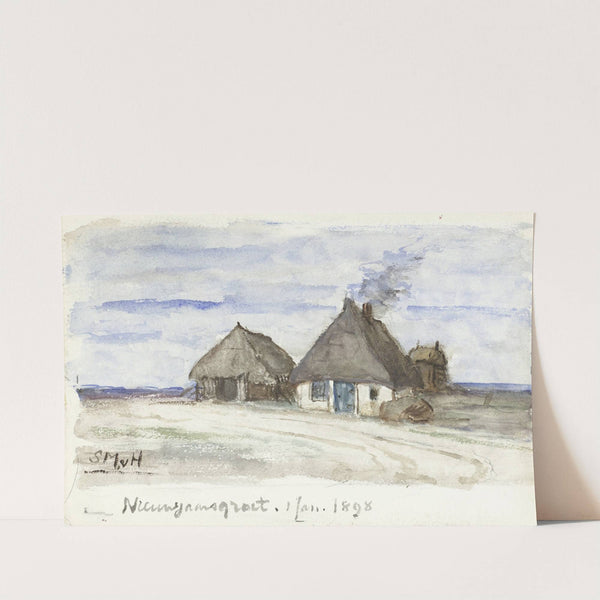 Nieuwjaarsgroet met boerderij by Sientje Mesdag Van Houten
