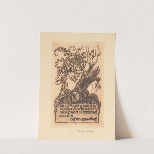 Nieuwjaarswens van Ernöné Déry (1934) by Kornél Révész