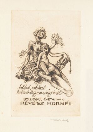 Nieuwjaarswens van Kornél Révész (1932)