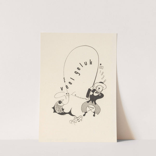 Nieuwjaarswens voor 1938 van Gijs Lindeboom (1937) by Willy la Croix