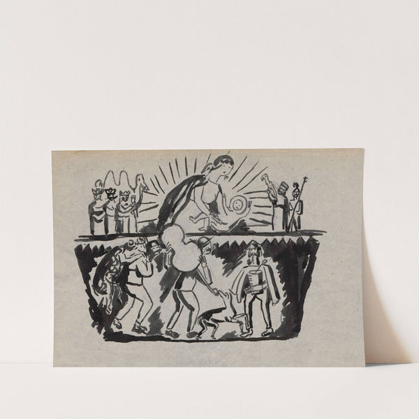 Niezrealizowana wersja il. do ‘Kolendy Hola o la’ w ‘Pastorałkach’ (1924) by Tadeusz Makowski