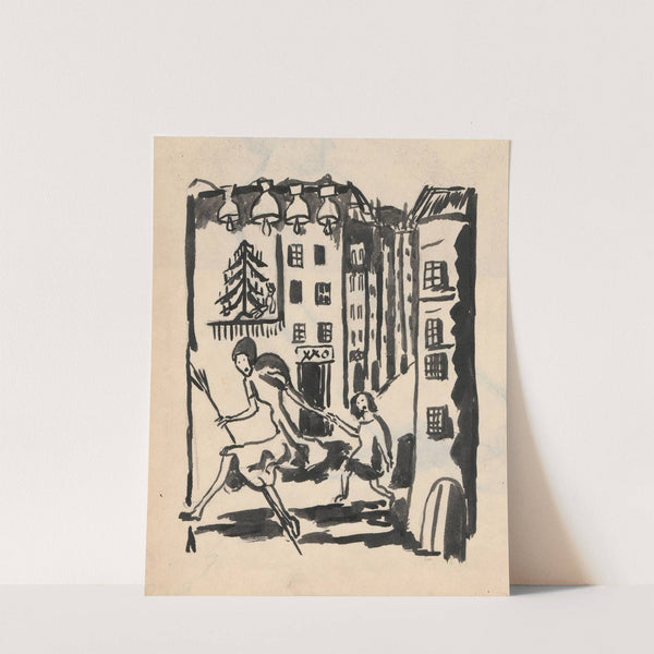 Niezrealizowany projekt il. do ‘Kolędy, W Olbrzymiem Mieście’ w ‘Pastorałkach’ (1924) by Tadeusz Makowski