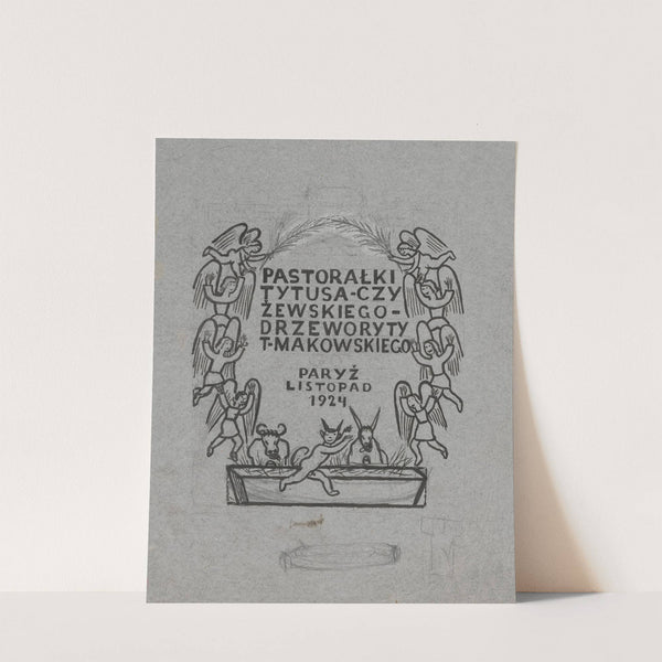 Niezrealizowany projekt karty tytułowej do ‘Pastorałek’ (1924) by Tadeusz Makowski