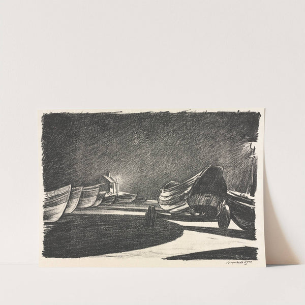 Night at Filey, East Riding, Yorkshire, England by Muirhead Bone