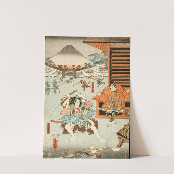 Night Attack of the Soga Brothers; Soga no Jūrō Sukenari and Kōga no Saburō by Utagawa Kunisada (Toyokuni III)