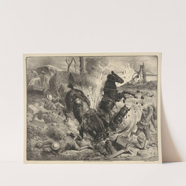 Night bombing by aeroplanes on a road near Soissons (1927) by Lucien Jonas