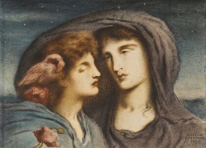 Night looking upon sleep her beloved child