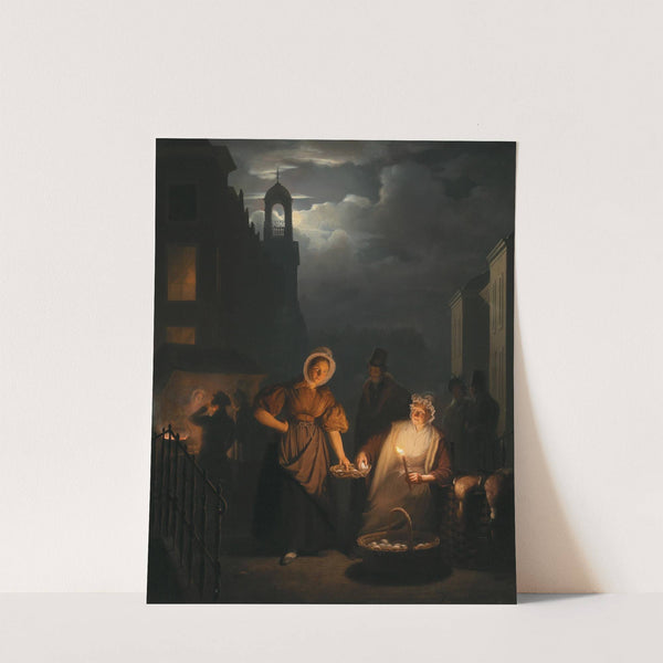 Night market in Rotterdam by Petrus van Schendel